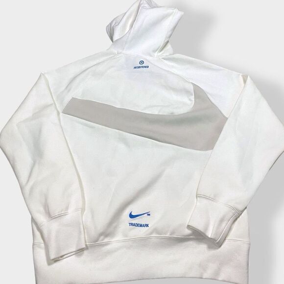 Nike Sportswear Big Swoosh Tech Fleece Pullover Hoodie White DD8222-133 size M - Picture 5 of 9